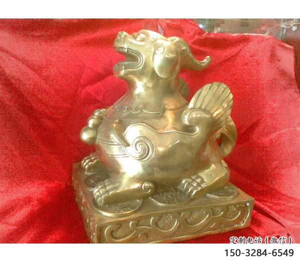 園林貔貅雕塑，噴漆運動雕塑，網格形式