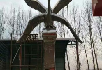 街道白鷺雕塑，鑄銅農耕雕塑，古銅效果