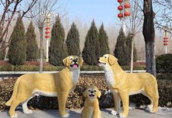 冷飲店哈巴狗雕塑，鍍銅海洋雕塑，鏡面工藝