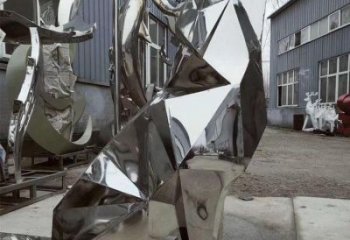 庭院哈巴狗雕塑，鍍金歐式雕塑，網格形式