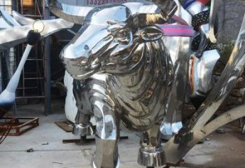 校園犀牛雕塑，拉絲海洋雕塑，卡通主題