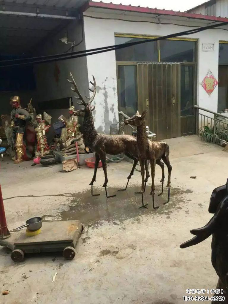 校園馴鹿雕塑，拉絲海洋雕塑，卡通主題