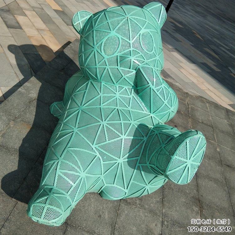 幼兒園狗熊雕塑，鐵藝文化雕塑，鑄造制作