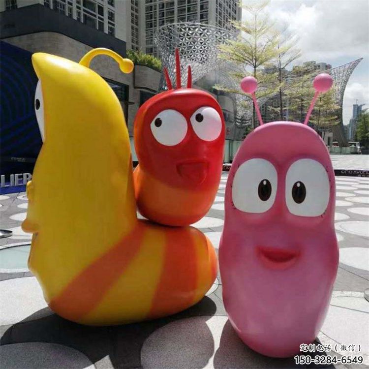 售樓部蟲子雕塑，噴砂發(fā)光雕塑，彩繪題材