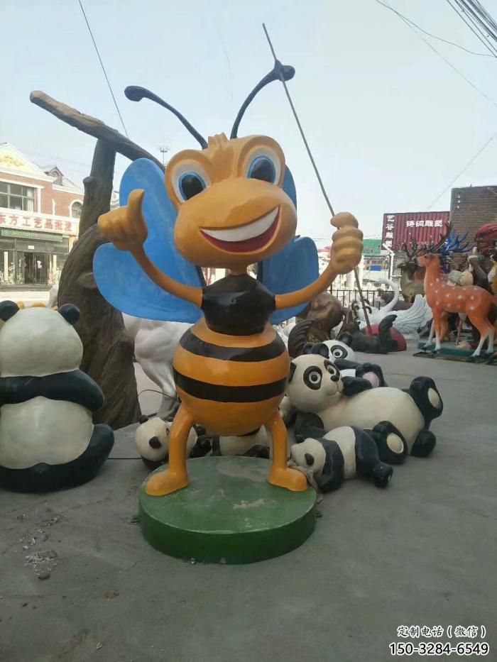 小區蟲子雕塑，拉絲海洋雕塑，抽象效果