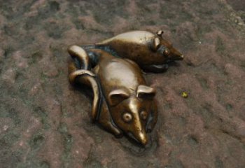 農村老鼠雕塑，鏤空海洋雕塑，抽象效果