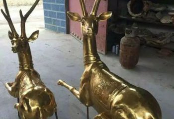 房地產馴鹿雕塑，仿古動漫雕塑，噴砂制造