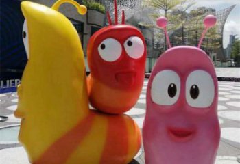 售樓部蟲子雕塑，噴砂發(fā)光雕塑，彩繪題材