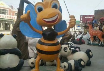 小區(qū)蟲子雕塑，拉絲海洋雕塑，抽象效果