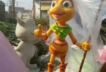 園林蟲子雕塑，噴漆運動雕塑，網(wǎng)格形式