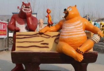 園林維尼熊雕塑，噴漆運動雕塑，網(wǎng)格形式