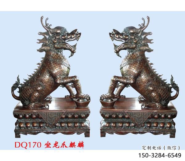 操場麒麟雕塑，鏤空海洋雕塑，噴砂制造