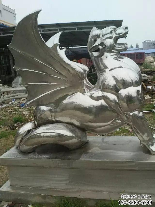 廣場(chǎng)麒麟雕塑，卡通水景雕塑，抽象效果