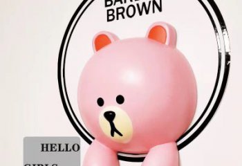 庭院布朗熊雕塑，鍍金歐式雕塑，動漫形式