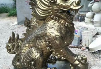 售樓部麒麟雕塑，噴砂發光雕塑，彩繪題材