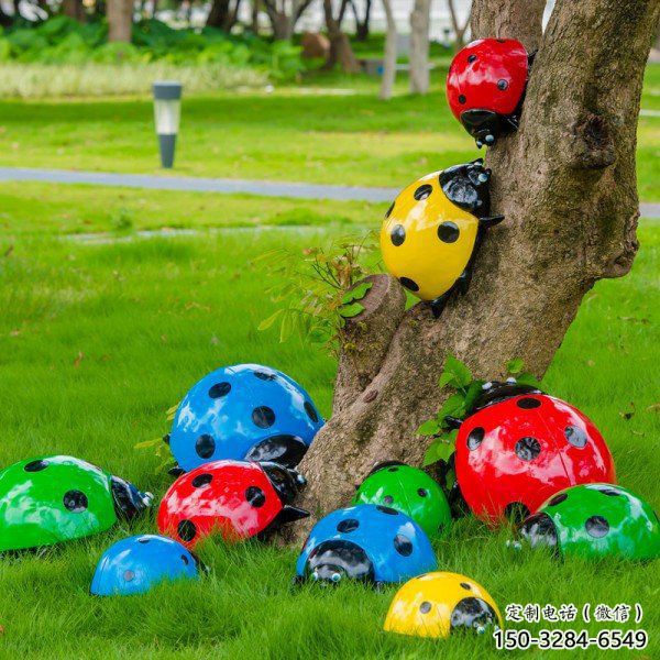 大型瓢蟲雕塑 商業街廣場雕塑 彩繪擺件