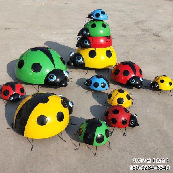 仿真瓢蟲雕塑 酒店公園雕塑 風景區(qū)擺件