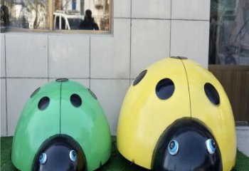 抽象瓢蟲雕塑 店門口彩繪雕塑 步行街擺件