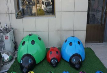 廣場瓢蟲雕塑，卡通水景雕塑，抽象效果