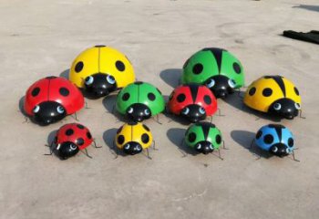 幾何瓢蟲雕塑 庭院仿真雕塑 彩繪擺件