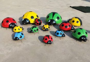 室內瓢蟲雕塑，拉絲海洋雕塑，抽象效果