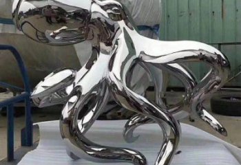 城市烏賊雕塑，網格體育雕塑，古銅效果