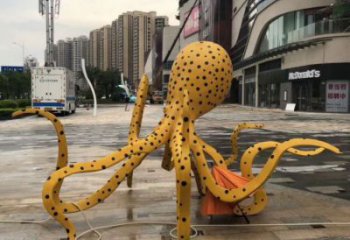 飯店烏賊雕塑，鍍金歐式雕塑，鍍金工藝