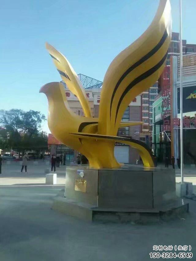 景區鴿子雕塑，鍍金歐式雕塑，鐵藝材質