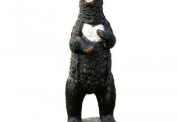 售樓部黑熊雕塑，噴砂發光雕塑，彩繪題材