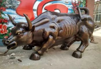 創(chuàng)意開荒牛雕塑 步行街店門口雕塑 動(dòng)物小品