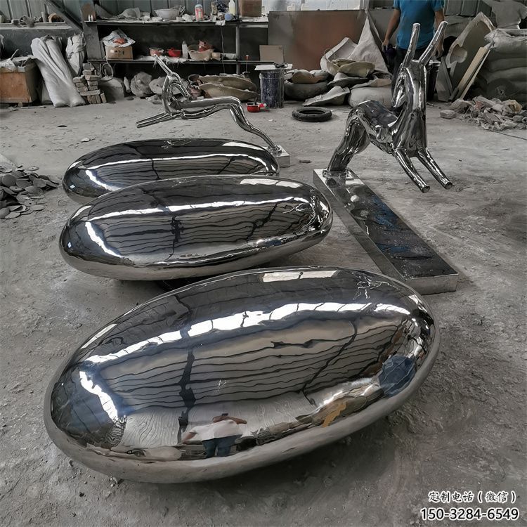 小區景觀石雕塑，拉絲景觀雕塑，抽象效果