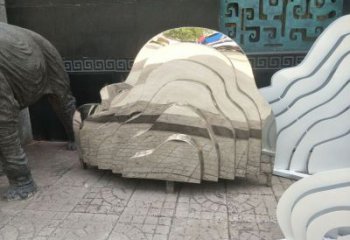 街道景觀雕塑，鍛造假山雕塑，古銅效果