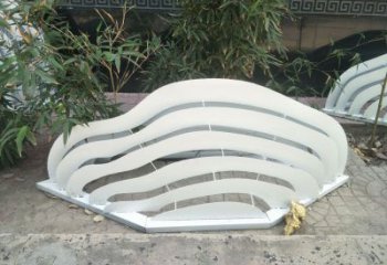 小區(qū)景觀雕塑，拉絲假山雕塑，抽象效果