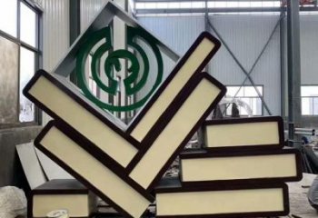 廣場書籍雕塑，抽象水景雕塑，抽象效果