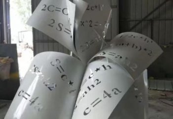 農村書籍雕塑，鏤空景觀雕塑，抽象效果