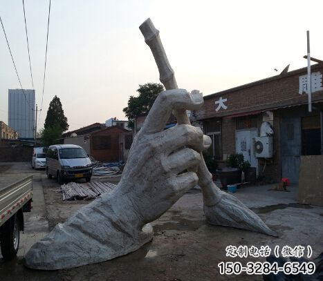 校園毛筆雕塑，拉絲景觀雕塑，抽象主題