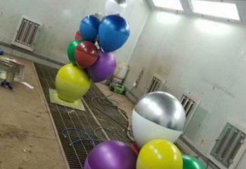 小區氣球雕塑，拉絲景觀雕塑，抽象效果