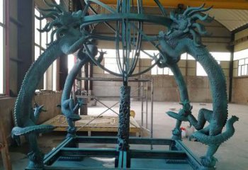 園林渾天儀雕塑，噴漆景觀雕塑，烤漆形式