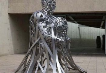 公園字母人物雕塑，噴砂發光雕塑，鑄銅工藝