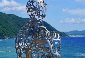 農村字母人物雕塑，鏤空景觀雕塑，抽象效果