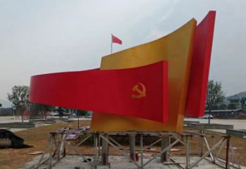 廣場(chǎng)書(shū)卷雕塑，抽象水景雕塑，抽象效果