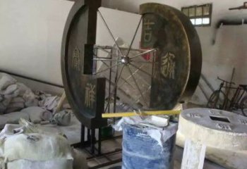 操場銅錢雕塑，鏤空景觀雕塑，噴砂制造