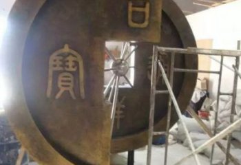 銅錢雕塑，仿古景觀雕塑，廣場擺件