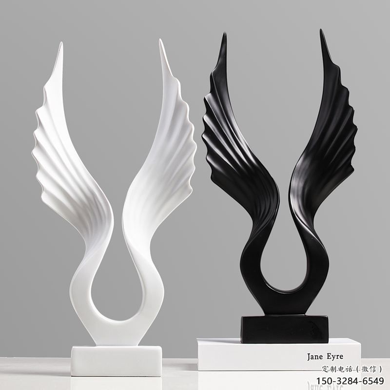 景區(qū)翅膀雕塑，公園歐式雕塑，鐵藝材質(zhì)