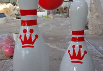 室內(nèi)保齡球雕塑，拉絲景觀雕塑，抽象效果