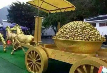 店門口馬車雕塑 創意景觀雕塑 民俗擺件