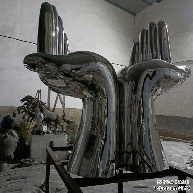大型座椅雕塑，鍍銅景觀雕塑，鏡面工藝