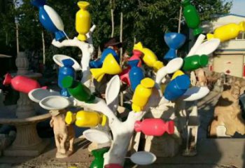 美陳棒棒糖雕塑 異形噴水小品 酒店雕塑