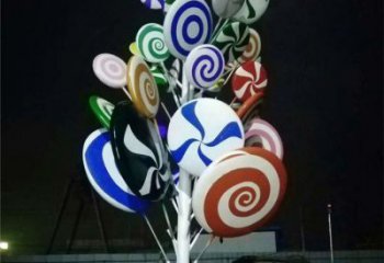 懸空棒棒糖雕塑 大型別墅區(qū)小品 農(nóng)村雕塑