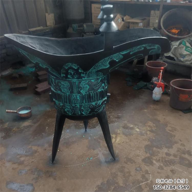 彩繪杯子雕塑 懸空餐飲店擺件 街頭雕塑